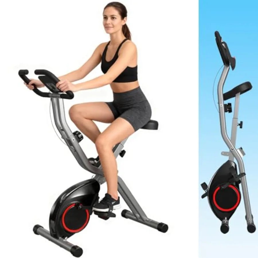 Exercise Bike Magnetic Resistance - Складной велотренажер для небольших квартир: стальная