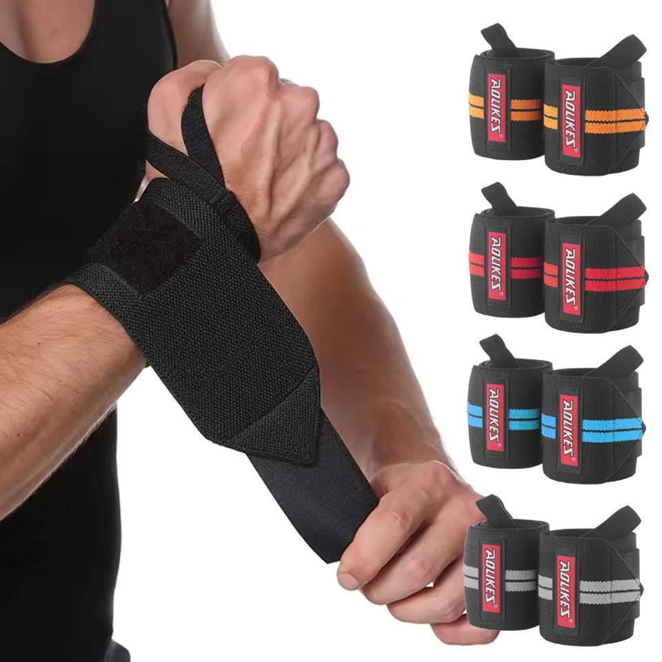 Wrist Wraps Weightlifting Support - AOLIKES Фитнес-напульсники для поднятия тяжестей, ремни