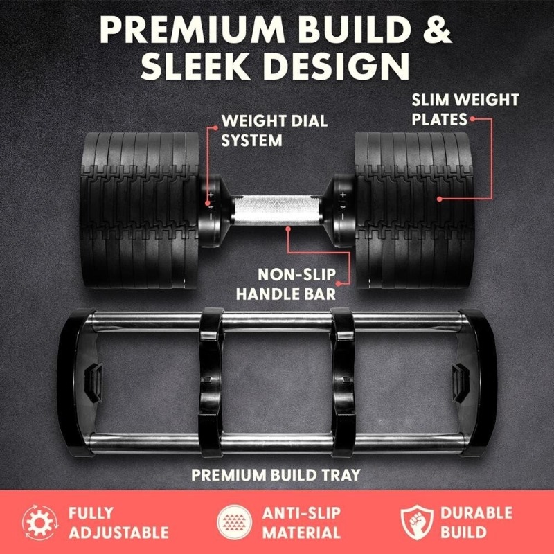 Большой набор регулируемых ган – обзор и цена Adjustable Dumbbell Pair 40Kg