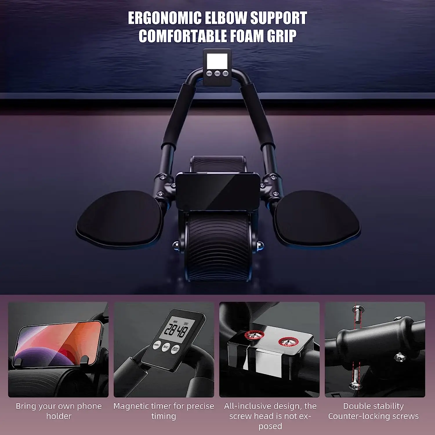 Автоматический ролик для пресс – обзор и цена Ab Roller Wheel With Elbow Support
