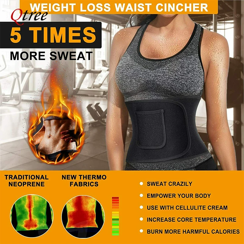 Qtree Waist Cincher Body Shape – обзор и цена Sweat Waist Trainer Belt Neoprene