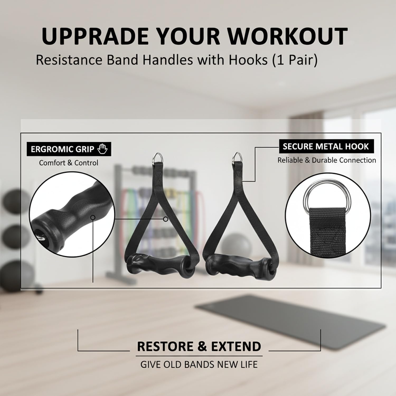 1 пара эргономичных рукояток д – обзор и цена Resistance Bands Set With Handles