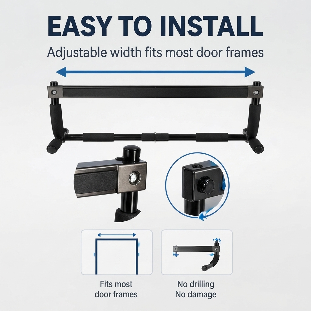 Многофункциональный турник для – обзор и цена Door Pull Up Bar No Screw
